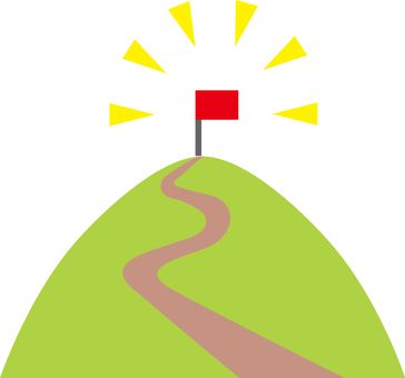 改善までの道筋を丁寧に共有 — ゴール旗のイラスト
